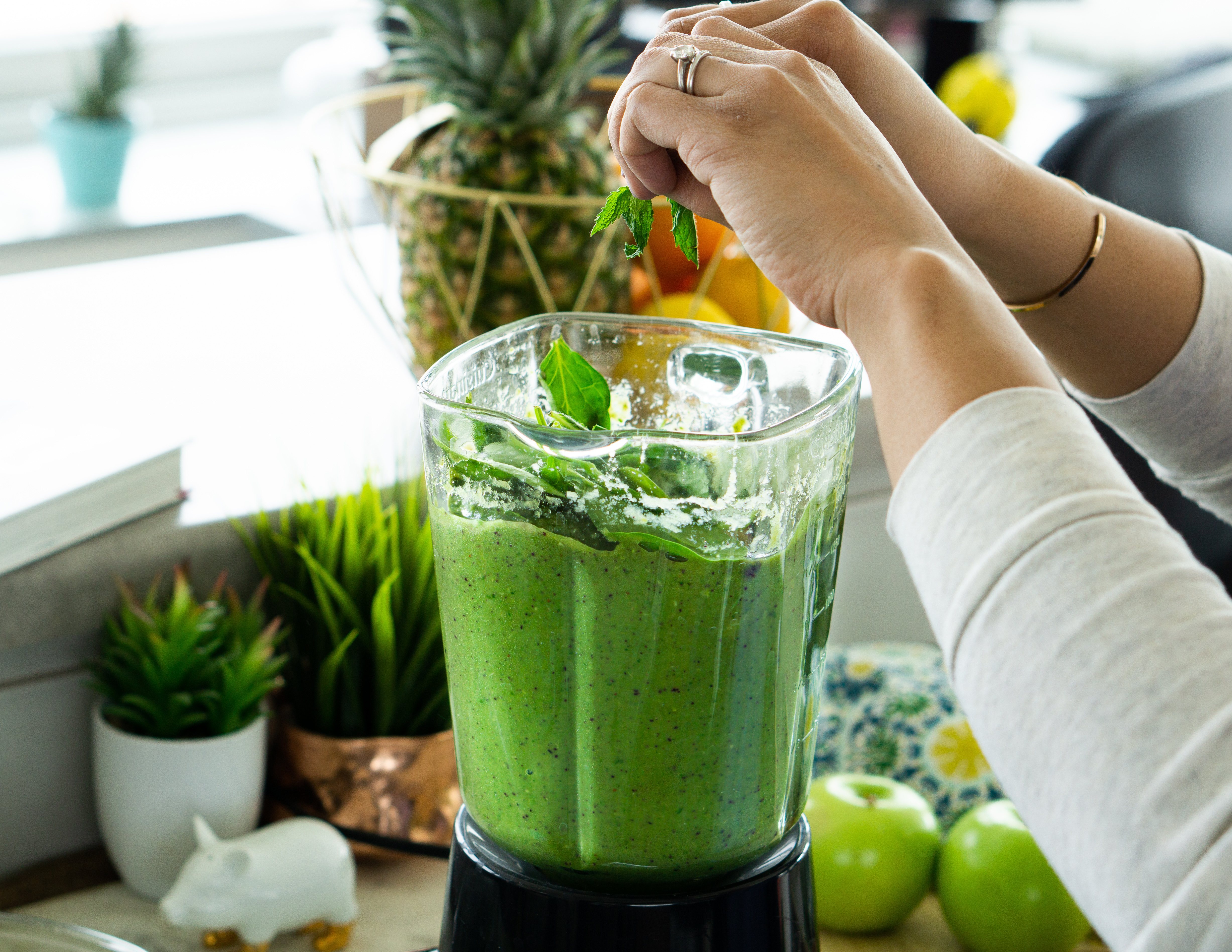 Green smoothie preparation